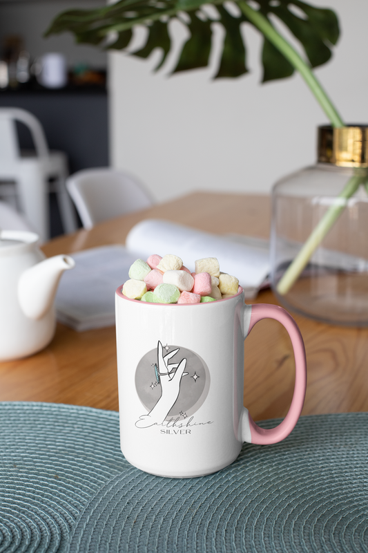 EarthshineSilver Ceramic Coffee Mug