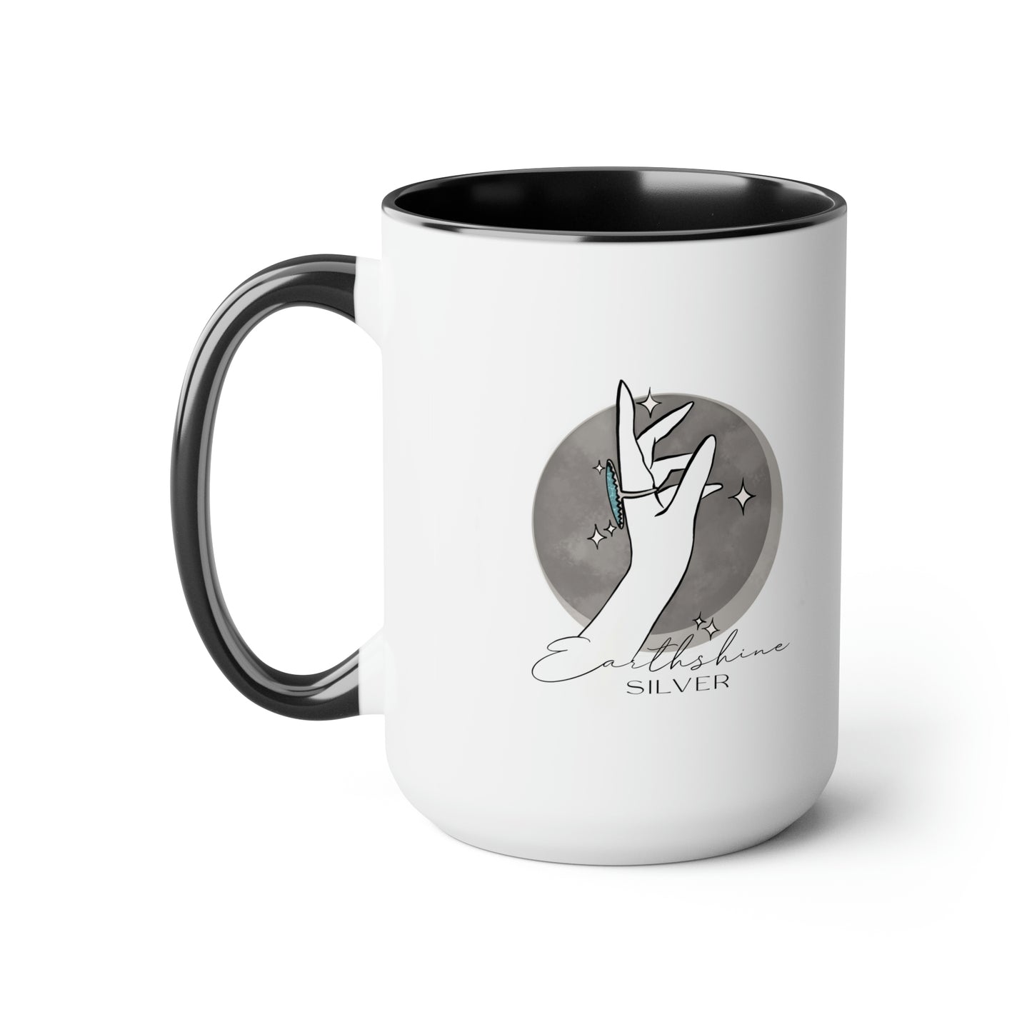 EarthshineSilver Ceramic Coffee Mug