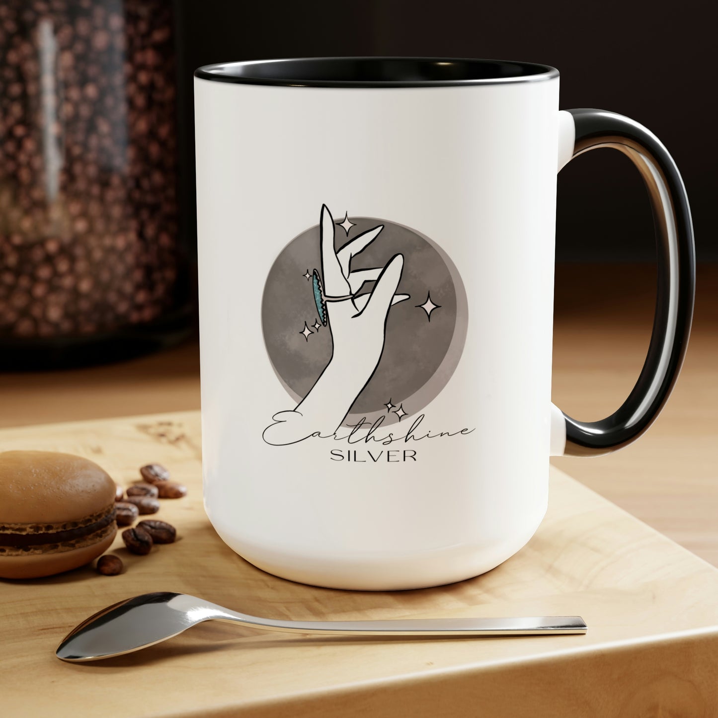 EarthshineSilver Ceramic Coffee Mug